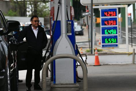 Gas prices were well over $4 a gallon on April 28, 2026, in Brooklyn, N.Y. Spencer Platt/Getty Images
