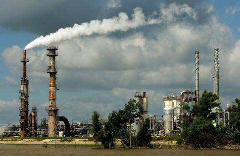 Chevron's oil production activities in coastal Louisiana are in a long-standing legal dispute. Mario Tama/Getty Images
