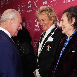 Bang Showbiz / Sir Rod Stewart and Ronnie Wood met King Charles at The King's Trust celebration event