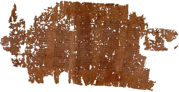 This second-century papyrus of Plato’s ‘Phaedrus,’ found in modern-day Egypt, was reconstructed from several fragments.
Oxyrhynchus Papyri Collection/Oxford's Art, Archaeology and Ancient World Library via Wikimedia Commons