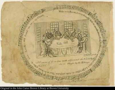 Paul Revere made the engraving used in the frontispiece of 'The New-England Psalm-Singer,' a tune book William Billings published in 1770. John Carter Brown Library via Wikimedia Commons