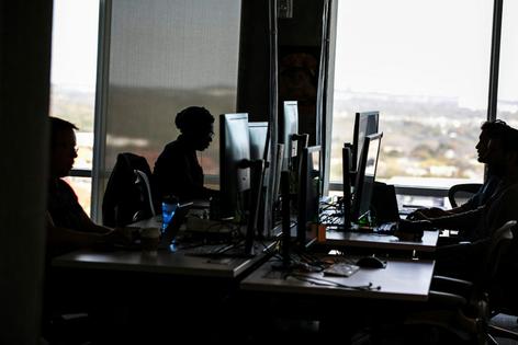 Content moderators work at a Facebook office in Austin, Texas, in 2019.
Ilana Panich-Linsman for The Washington Post via Getty Images