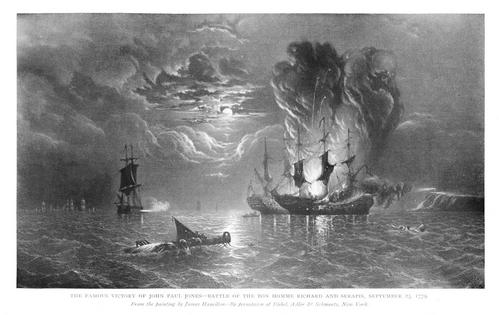 An American navy ship defeats a British navy ship, 1779.
Christine Kohler/iStock via Getty Images Plus