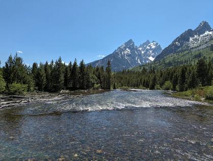 The view from String Lake in Grand Teton National Park.
Shari Edelson, CC BY-ND