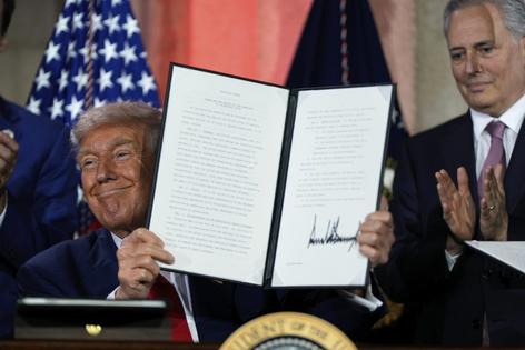 President Trump's 2025 executive order about 'woke AI' put the tech industry on notice about aligning with the administration's views. AP Photo/Julia Demaree Nikhinson