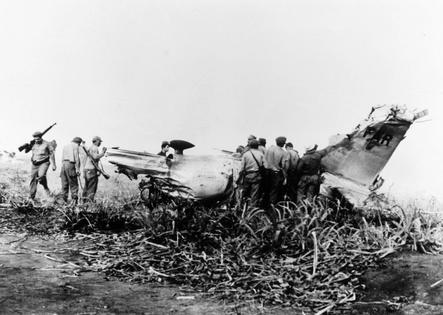 An American plane is shot down on Playa Girón during the Bay of Pigs invasion in April 1961.
Keystone-France/Gamma-Keystone via Getty Images