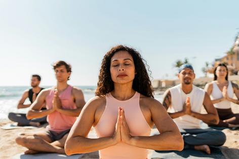 ‘Namaste’ has become a popular greeting at the end of a yoga class.
FG Trade Latin/E+ via Getty Images