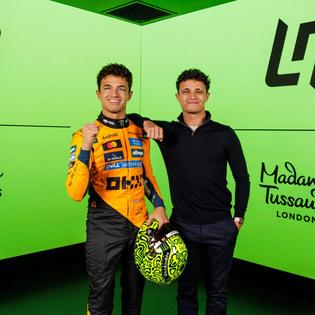 Bang Showbiz / Lando Norris' 'surreal' reaction as his first-ever Madame Tussauds figure takes pole position