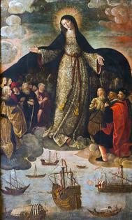‘The Virgin of the Navigators,’ by 16th-century Spanish painter Alejo Fernández.
Reales Alcazares via Wikimedia Commons