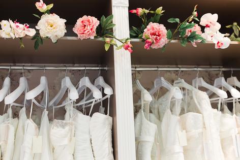 Bridal gowns. Dreamstime/TCA