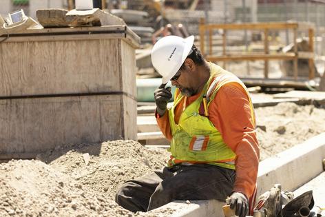 Construction workers are often out in the heat for long periods of time, including during this heat wave in Los Angeles in July 2024.
              Etienne Laurent/AFP via Getty Images