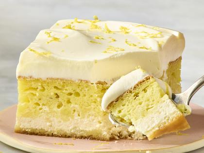 A dreamy lemon dessert with fluffy cake, creamy ricotta and a light pudding topping, this treat tastes like sunshine in every bite. (Alex Lepe/TCA)