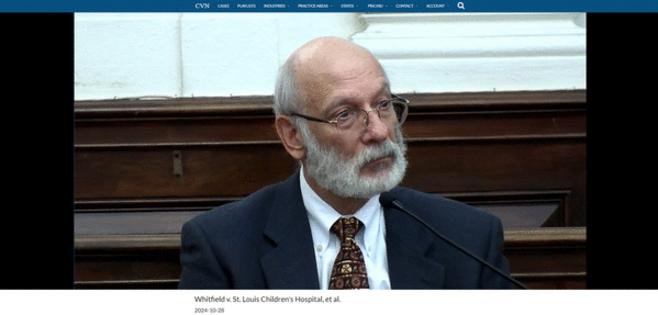 CVN courtroom video from the Whitfield v. St. Louis Children's Hospital, et al., trial/CVN courtroom video from the Whitfield v. St. Louis Children's Hospital, et al., trial/TNS