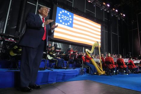 President Donald Trump arrives at the Great American State Fair Celebration on June 24, 2026, in Washington. Alex Brandon-Pool/Getty Images