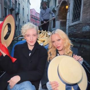 Bang Showbiz / Julia Garner and Madonna in Venice during The Studio filming (c) Instagram