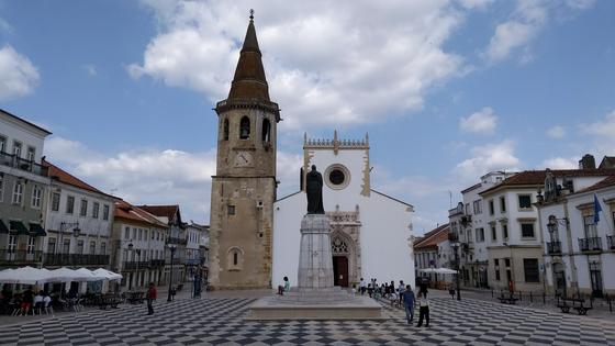Tomar's central Praça de República is a tempting spot to slow down, nurse a drink at a café, and enjoy the relaxed tempo of local life. (Rick Steves, Rick Steves' Europe)