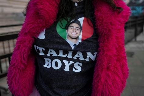 A supporter waits outside a federal courthouse in New York ahead of a January 2026 hearing for Luigi Mangione. AP Photo/Yuki Iwamura