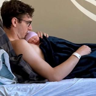 Bang Showbiz / Marston Hefner and his newborn / © Instagram