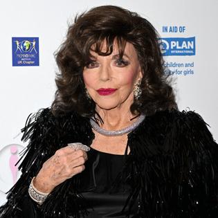 Bang Showbiz / Joan Collins has joked she is spending all of her friend Elizabeth Hurley's fortune