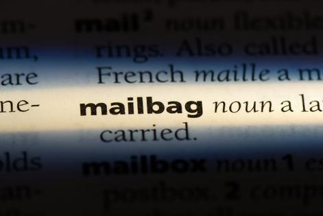 Mailbag word in a dictionary. Dreamstime/TCA