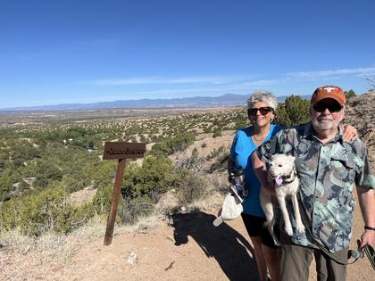 On a hike on the Four Seasons property in Santa Fe. Andy Yemma