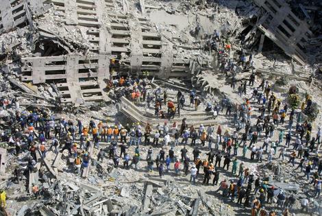 The destruction of the World Trade Center was unprecedented, but such disasters are not uncommon throughout the world.
              Mario Tama/Getty Images
