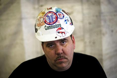 Construction worker James Nolan is among the 9/11 first responders sickened by the toxic dust and debris from the World Trade Center.
              AP Photo/David Goldman