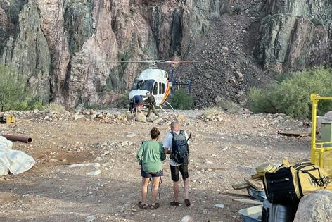 Dozens of people were evacuated by helicopter from the canyon after the flood.
              Katherine Hensel/National Park Service via AP