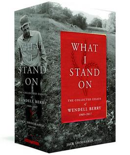 A photo of Wendell Berry on his farm graces the cover of a set of his books. The title captures his respect for the land.
              Penguin Random House