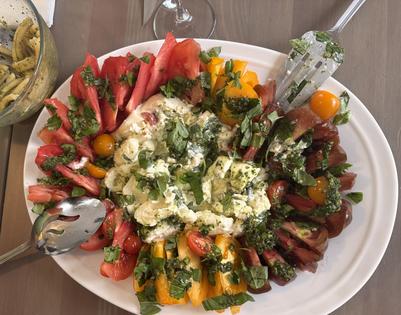 Serve this tomato salad with wedges from a hearty loaf of bread or chunks of warm French baguette. (JeanMarie Brownson/TCA)