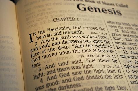 Genesis Chapter One. First verse in the Bible. Dreamstime/TCA