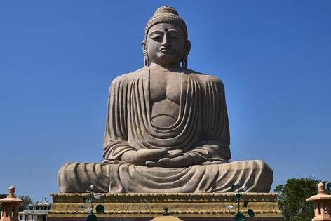 The Great Buddha statue in Bodh Gaya, India. Buddhist scriptures recount the Buddha experiencing adverse effects during his meditation practices.
              Andrea Pistolesi/Stone via Getty Images