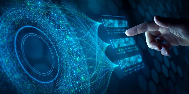 Big data analysis with AI technology. Person using machine learning and deep learning neural network for data science, data mining, business analytics, automation, data engineering. Dreamstime/TCA
