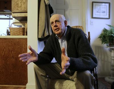 Author Wendell Berry talks with a reporter at his home in Port Royal, Ky., on March 10, 2011.
AP Photo/Ed Reinke