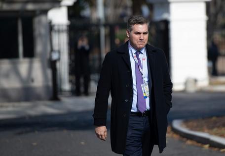 CNN White House correspondent Jim Acosta at the White House on Nov. 16, 2018, after a judge ordered his press credential – taken away by President Donald Trump – temporarily restored.
Saul Loeb/AFP via Getty Images