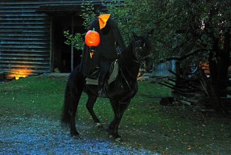 The headless horseman in Sleepy Hollow, New York. Dreamstime/TCA