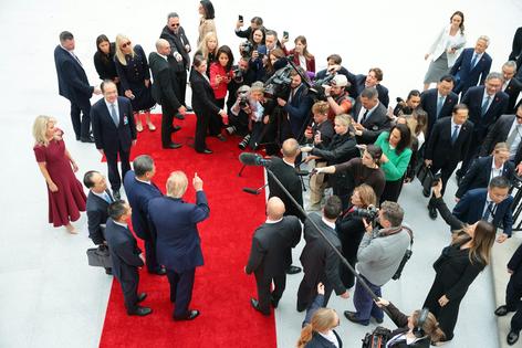 U.S. President Donald Trump speaks to the media at the White House alongside Chinese President Xi Jinping on Sept. 24, 2026.
Chip Somodevilla/Getty Images