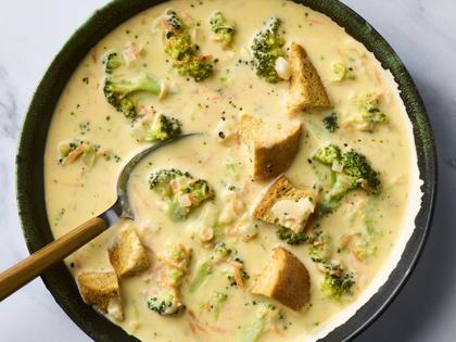 Broccoli cheddar soup is creamy, cheesy and easy to make. (Alex Lepe/TCA)