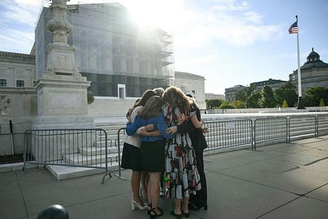 Members of ‘Concerned Women for America’ pray outside the Supreme Court building in Washington as justices hear arguments in Chiles v. Salazar, a case on ‘conversion therapy,’ in 2025.
              Andrew Caballero-Reynolds/AFP via Getty Images
