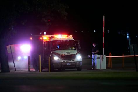 Emergency vehicles arrive at Riverbend Maximum Security Institution in Nashville, Tenn., on Sept. 30, 2026, after Christa Pike's execution was halted. AP Photo/George Walker IV