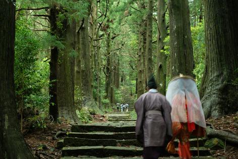 The Kumano Kodo pilgrimage route in Wakayama, Japan. tororo/Stone via Getty Images