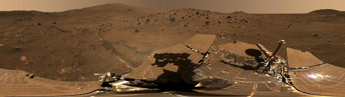 The Spirit rover spent months in Antarctica before going to Mars, taking this picture of the McMurdo Dry Valleys.
              NASA/JPL