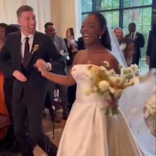 Bang Showbiz / Caleb Moore Freundlich and Kibriyaa Morgan on their wedding day/ © Instagram.