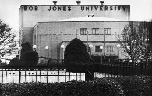 The IRS revoked the tax-exempt status of Bob Jones University, pictured here in 1982, because at the time it did not admit students in interracial marriages.
AP Photo