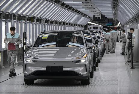 Chinese EV manufacturing is growing, but the U.S. market is mostly closed to those products and the companies that make them, and may get even more closed.
Kevin Frayer/Getty Images