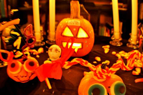 The carved pumpkins.
              Sarah Ackerman, CC BY