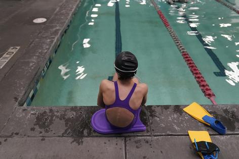 A transgender swimmer in Utah in 2021, before the state banned trans girls from girls teams.
              AP Photo/Rick Bowmer
