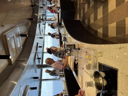 Cooking class on Regent Seven Seas Grandeur Atlantic-crossing cruise 2024. Andy Yemma
