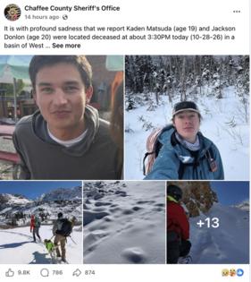 Chaffee County Sheriff’s Office/TNS