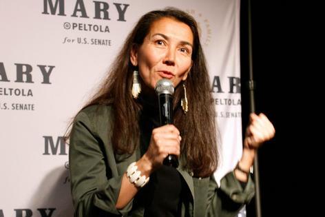 The campaign of U.S. Senate candidate Mary Peltola of Alaska, a Democrat, has been rocked by accusations it recruited a spoiler candidate for the ballot. AP/Mark Thiessen